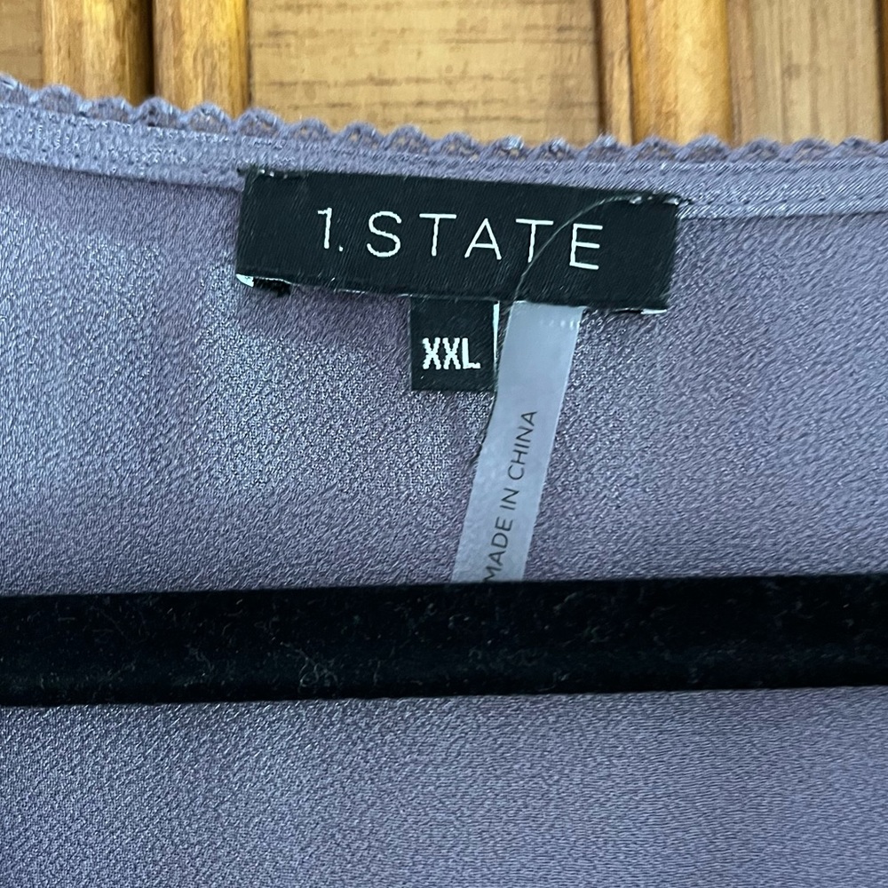 Grayish Purple Polyester Blouse - image 2